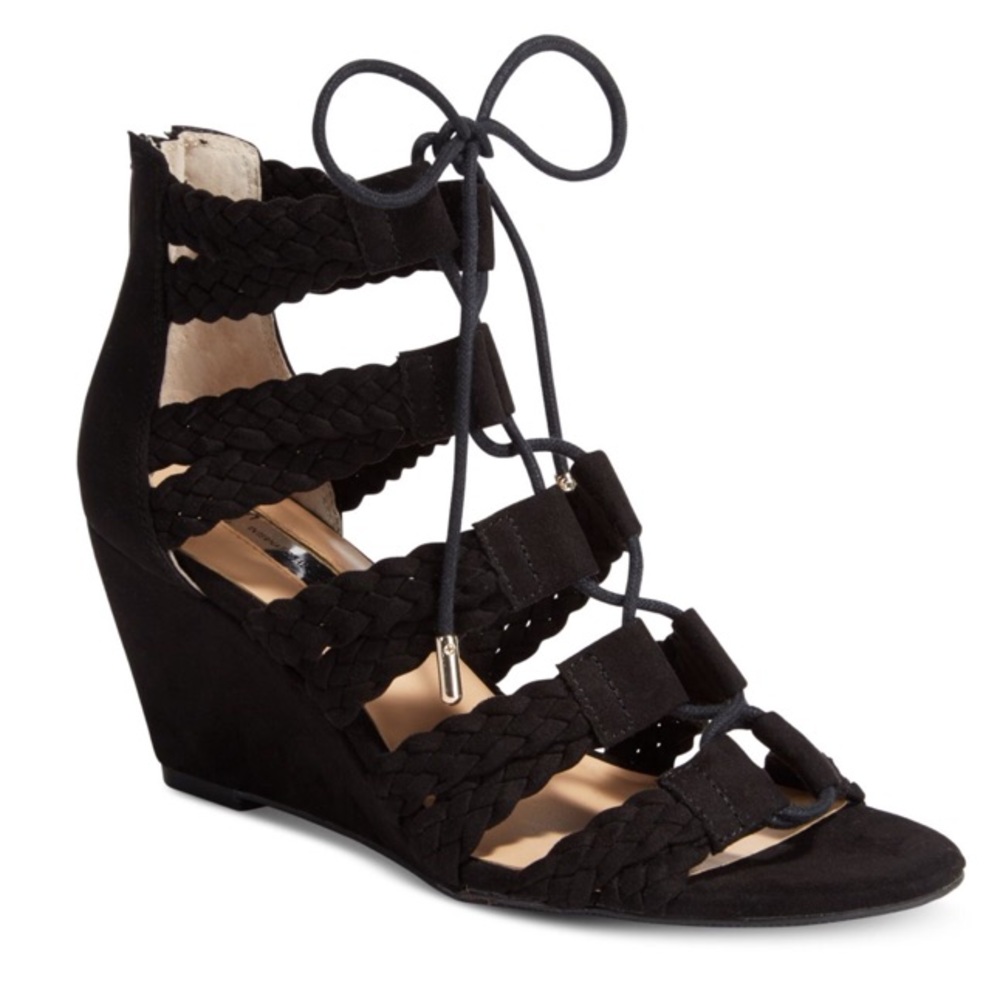 ❗ CLEARANCE ❗INC Int. Concepts Witley Lace-Up Strappy Suede Wedge Sandals